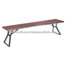 Industrial Live Edge Metall Beine Esszimmer Bench